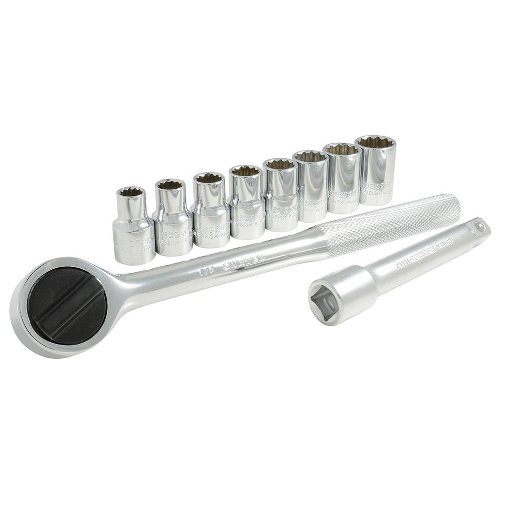 Juego De 10 Dados Y Accesorios Métricos 1/2" Surtek. - FERRETERÍA WITZI