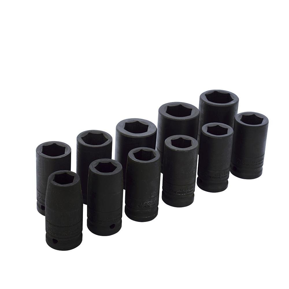 Juego De 11 Dados De Impacto Largos Métricos 3/4" Urrea. - FERRETERÍA WITZI