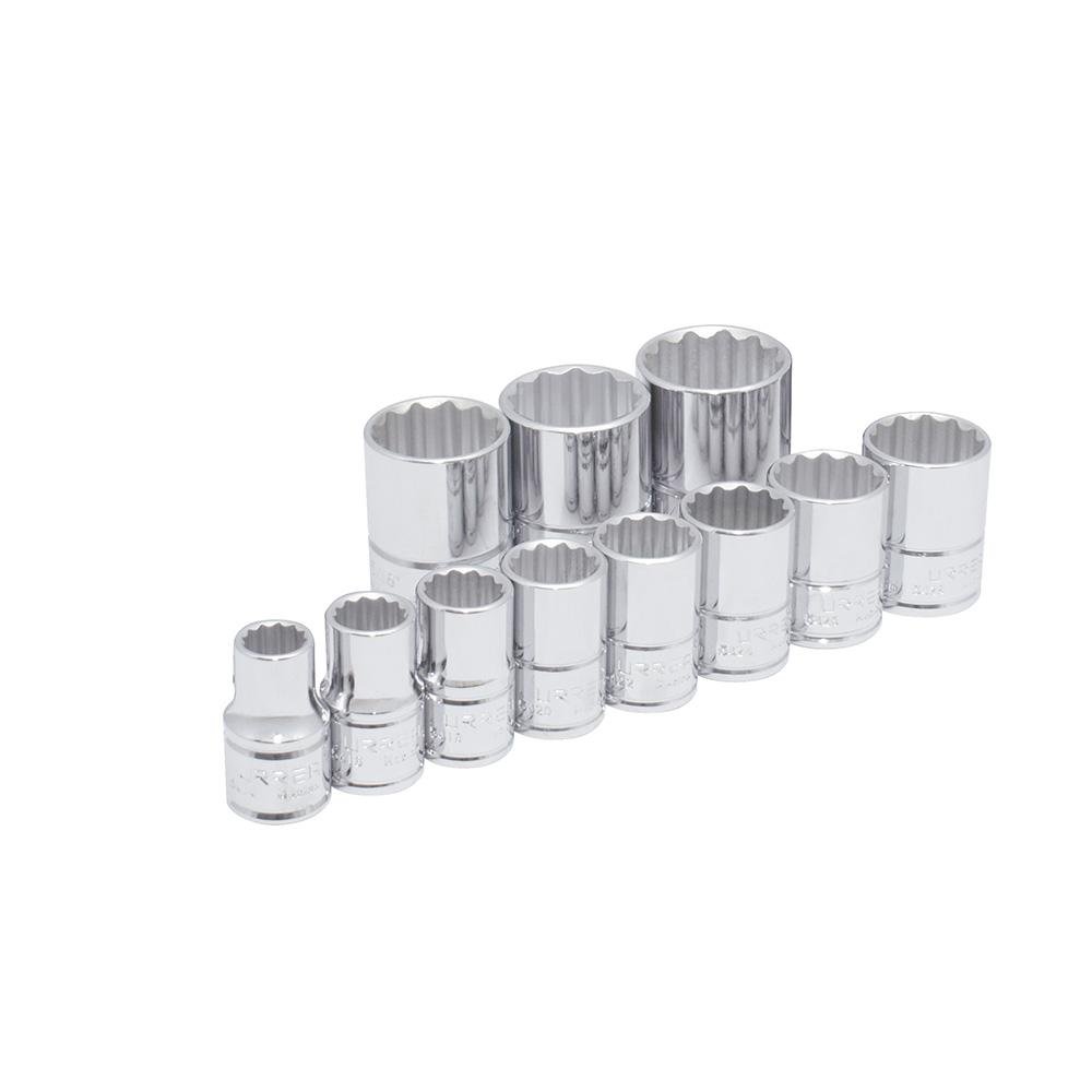 Juego De 11 Dados En Pulgadas Boca 1/2" De 12 Puntas Urrea. - FERRETERÍA WITZI