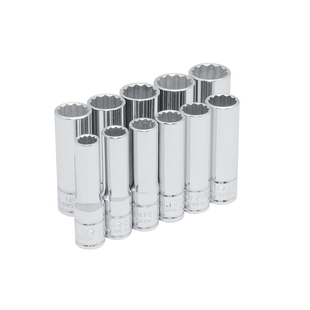 Juego De 11 Dados Largos Métricos 3/8" Urrea. - FERRETERÍA WITZI