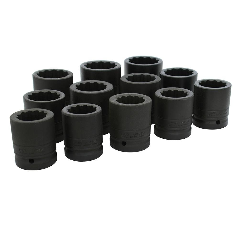 Juego De 12 Dados De Impacto Largos En Pulgadas 1" Urrea. - FERRETERÍA WITZI