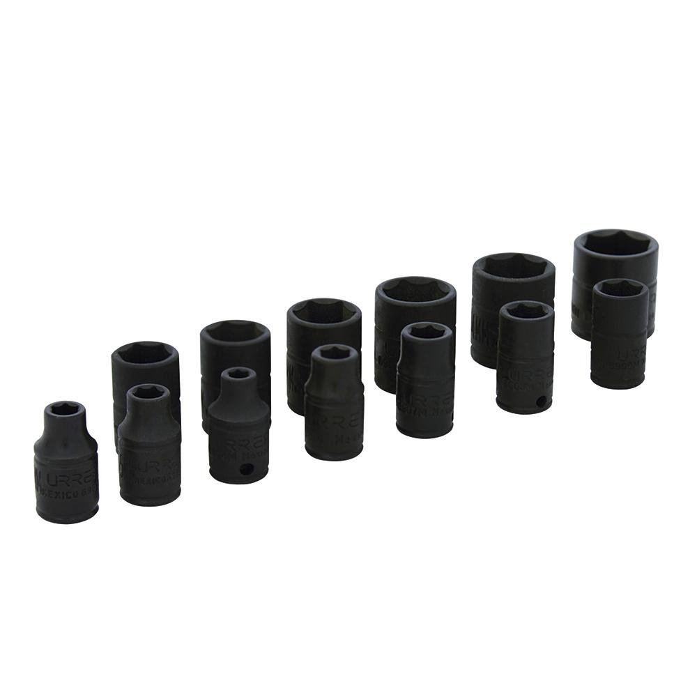 Juego De 13 Dados De Impacto Métricos 1/4" Urrea. - FERRETERÍA WITZI