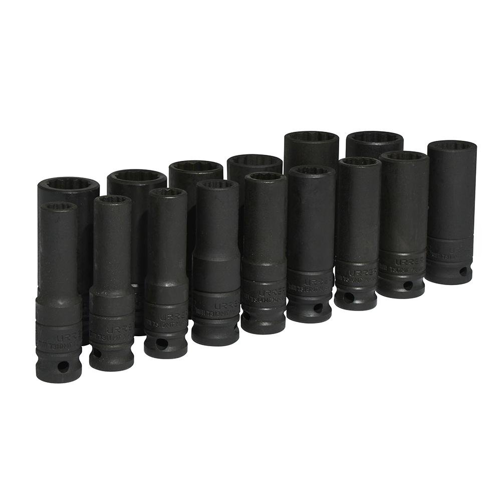Juego De 15 Dados De Impacto Largos Métricos 1/2" Urrea. - FERRETERÍA WITZI