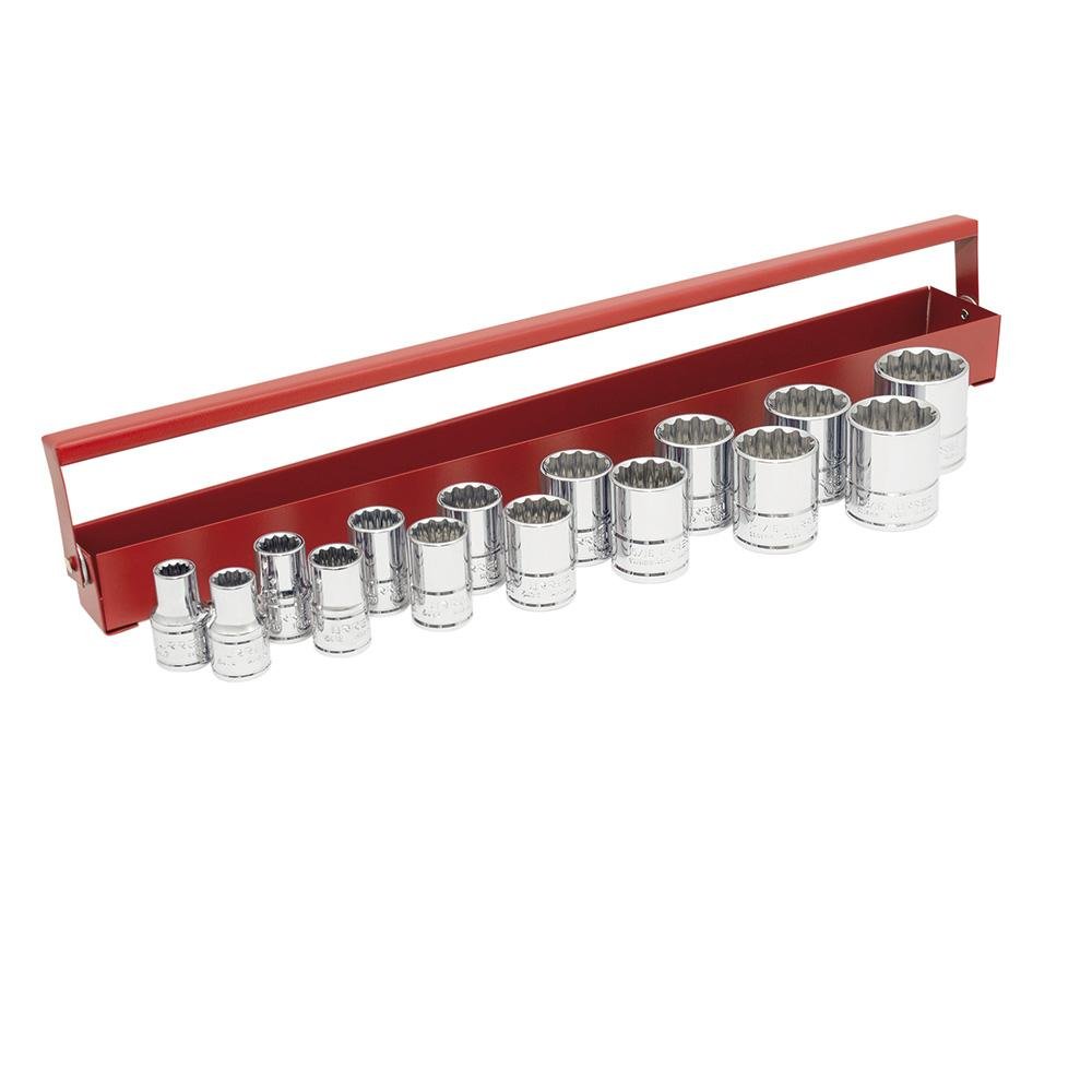 Juego De 15 Dados En Pulgadas 1/2" Charola Metálica Urrea. - FERRETERÍA WITZI