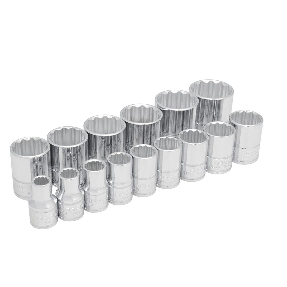 Juego De 15 Dados En Pulgadas 1/2" En Riel Urrea. - FERRETERÍA WITZI