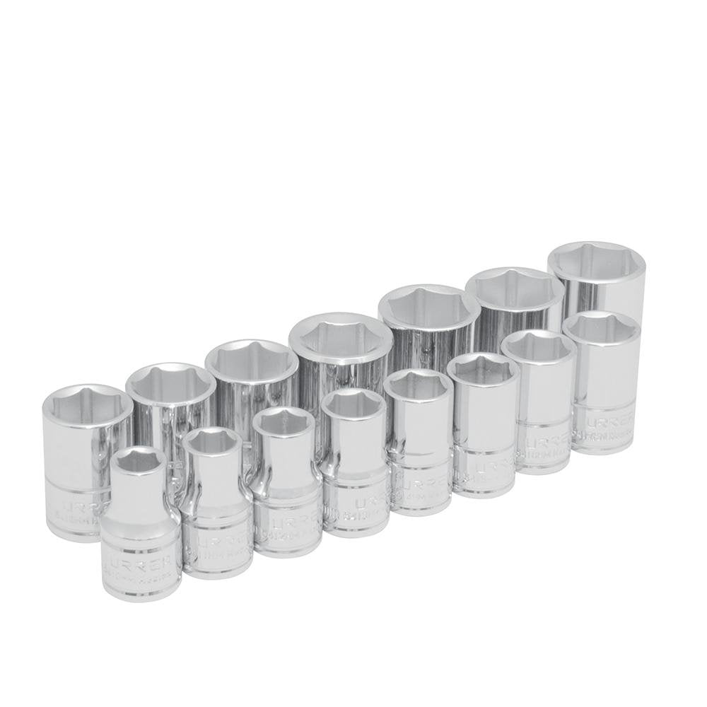 Juego De 15 Dados Largos Métricos 1/2" 6 Puntas Urrea. - FERRETERÍA WITZI