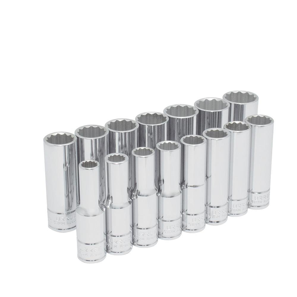 Juego De 15 Dados Largos Métricos 1/2" Urrea. - FERRETERÍA WITZI