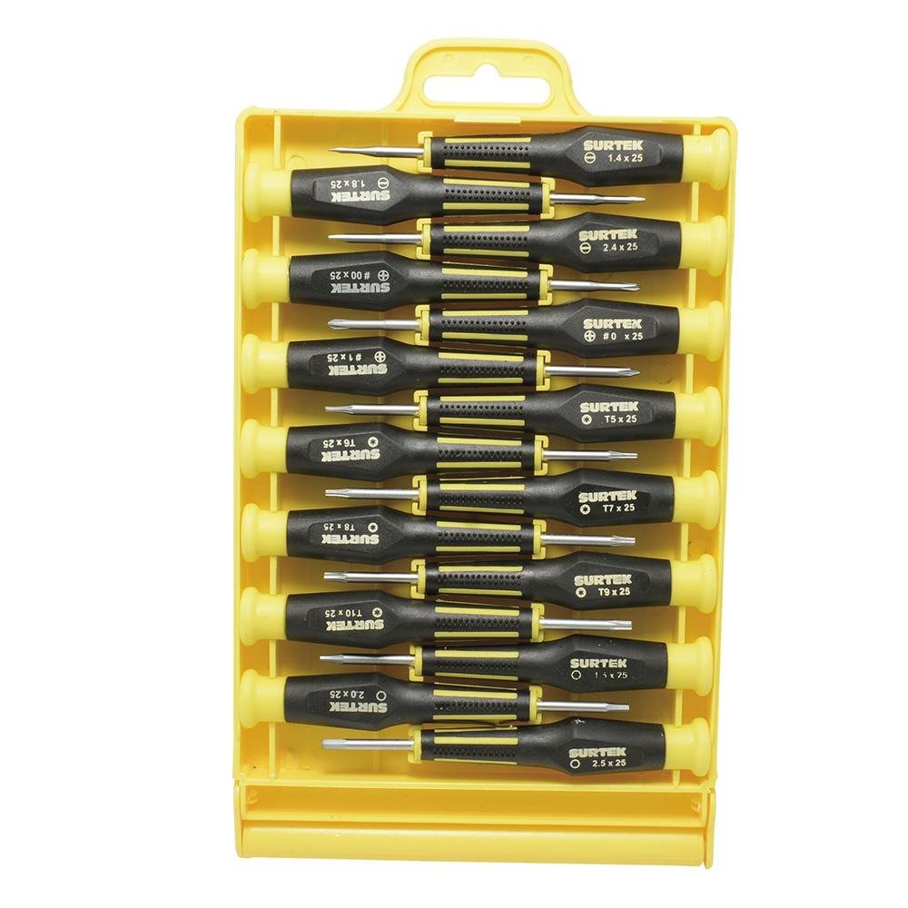 Juego De 15 Destornilladores De Precisión Combinado Surtek. - FERRETERÍA WITZI
