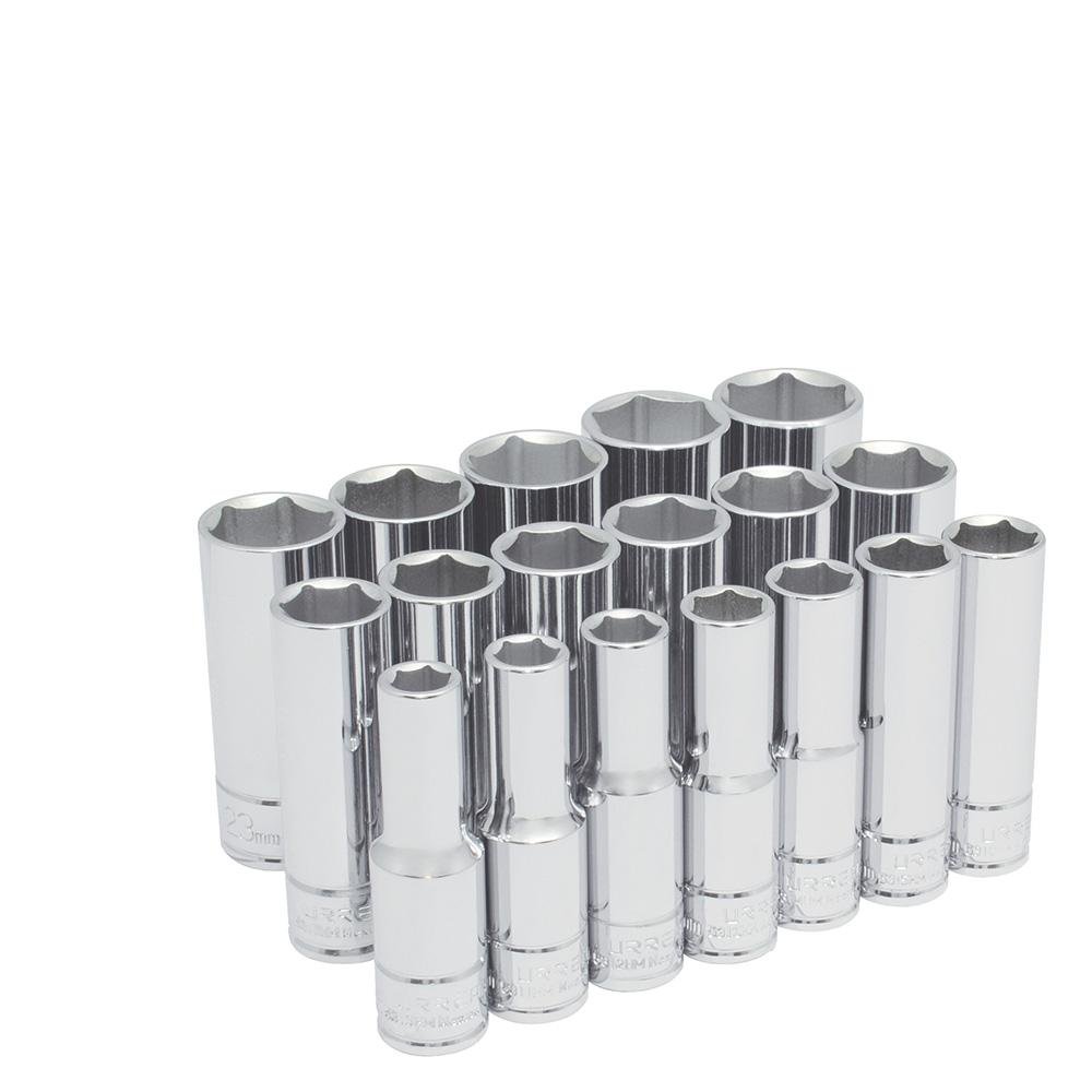 Juego De 18 Dados Largos Métricos 1/2" 6 Puntas Urrea. - FERRETERÍA WITZI