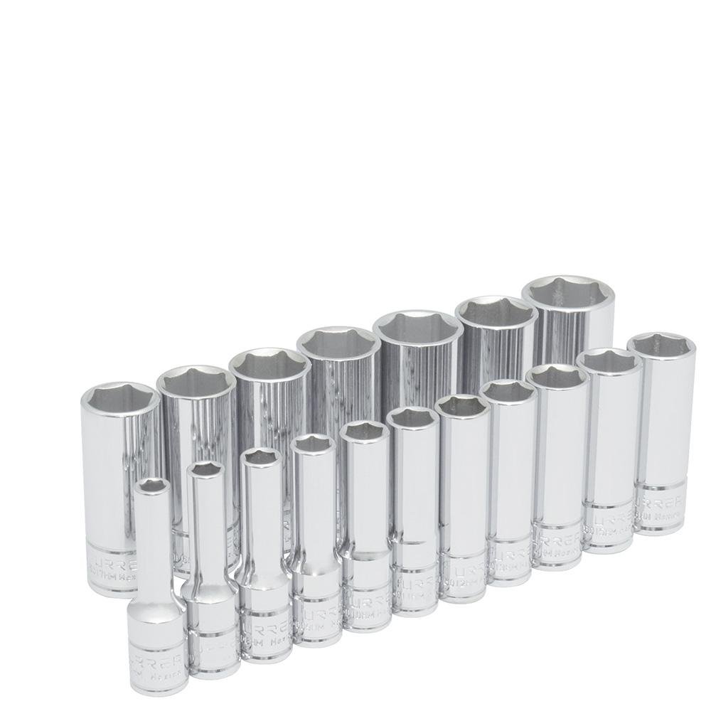 Juego De 18 Dados Largos Métricos 3/8" 6 Puntas Urrea. - FERRETERÍA WITZI