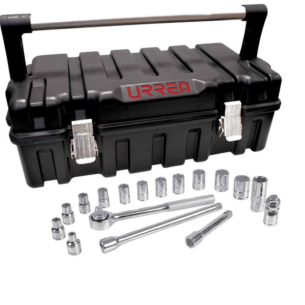 Juego De 18 Dados Y Accesorios En Pulgadas 1/2" Urrea. - FERRETERÍA WITZI