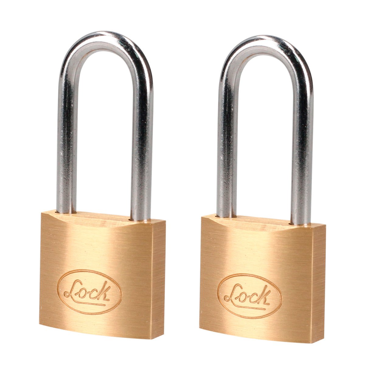 Juego de 2 candados de latón largos 25 mm, llave estándar Lock - FERRETERÍA WITZI