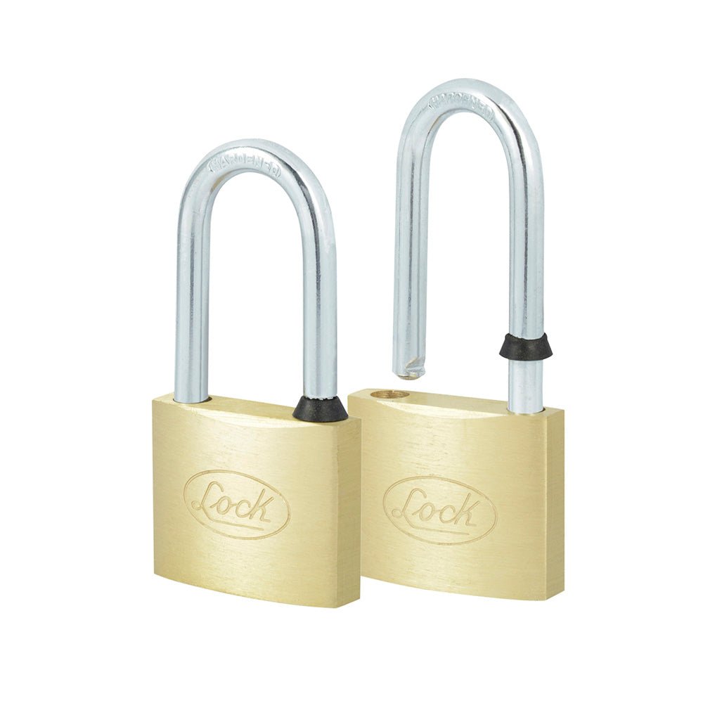 Juego de 2 candados de latón largos 40 mm, llave estándar Lock - FERRETERÍA WITZI