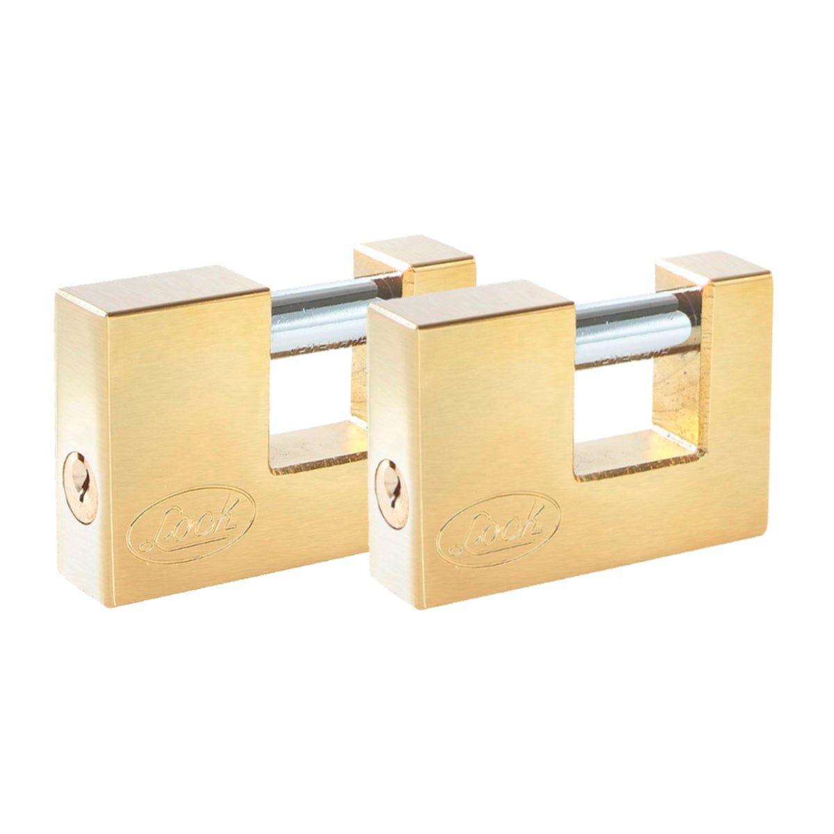 Juego de 2 candados para cortina latón 80mm Lock - FERRETERÍA WITZI