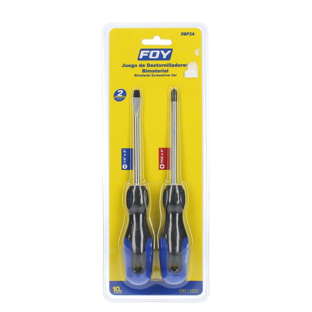 Juego De 2 Destornilladores Bimaterial Trompo Foy. - FERRETERÍA WITZI