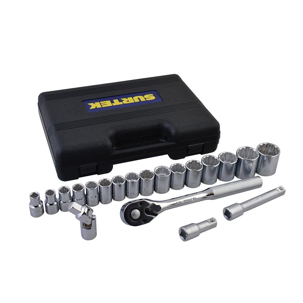 Juego De 20 Dados Y Accesorios Métricos 1/2" Surtek. - FERRETERÍA WITZI