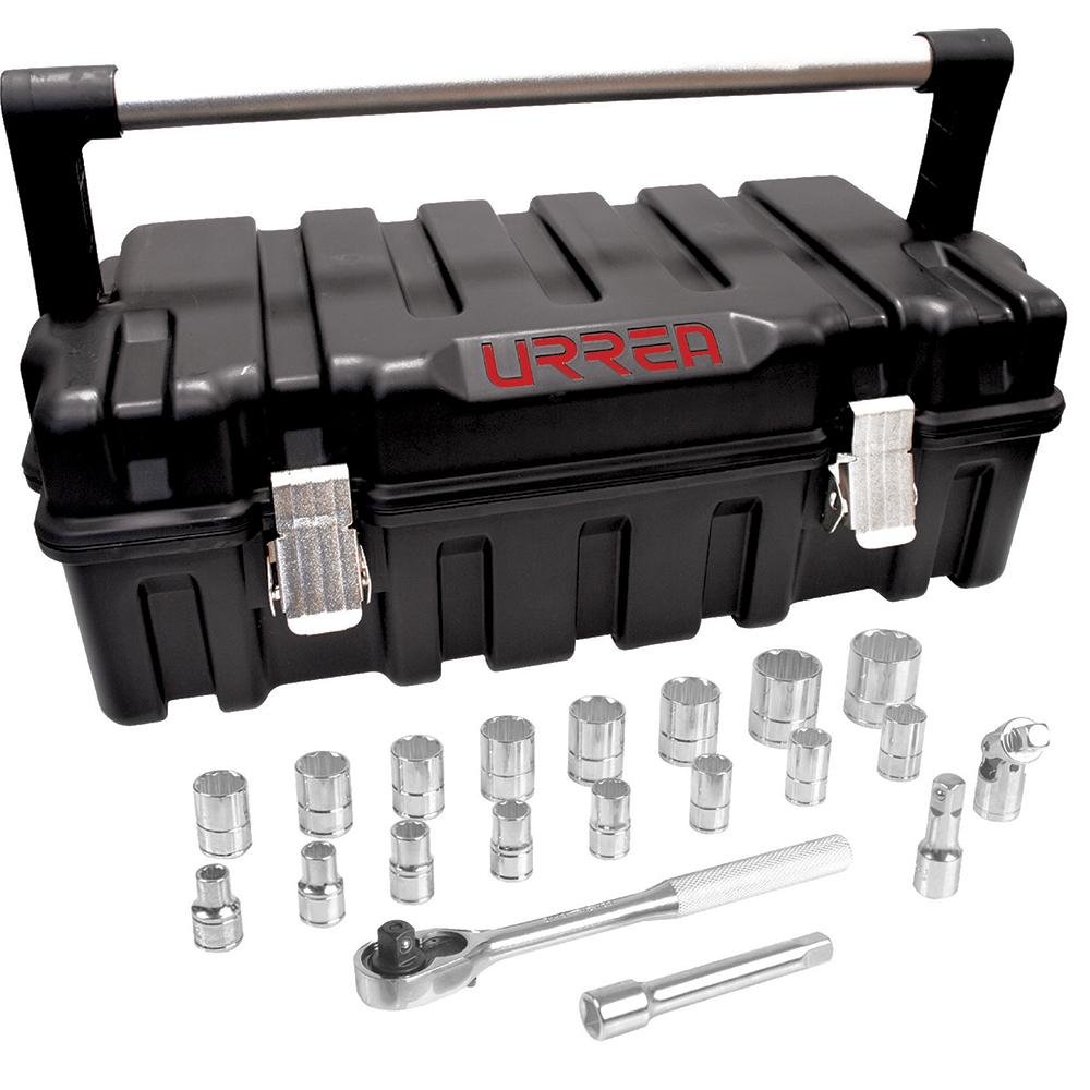 Juego De 21 Dados Y Accesorios Métricos 1/2" Urrea. - FERRETERÍA WITZI