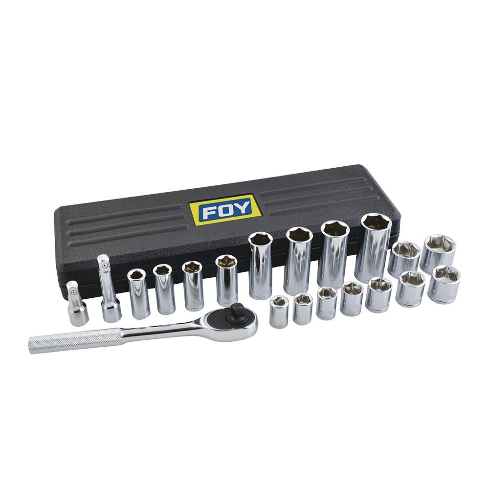 Juego De 21 Dados Y Accesorios Métricos 3/8" Foy. - FERRETERÍA WITZI