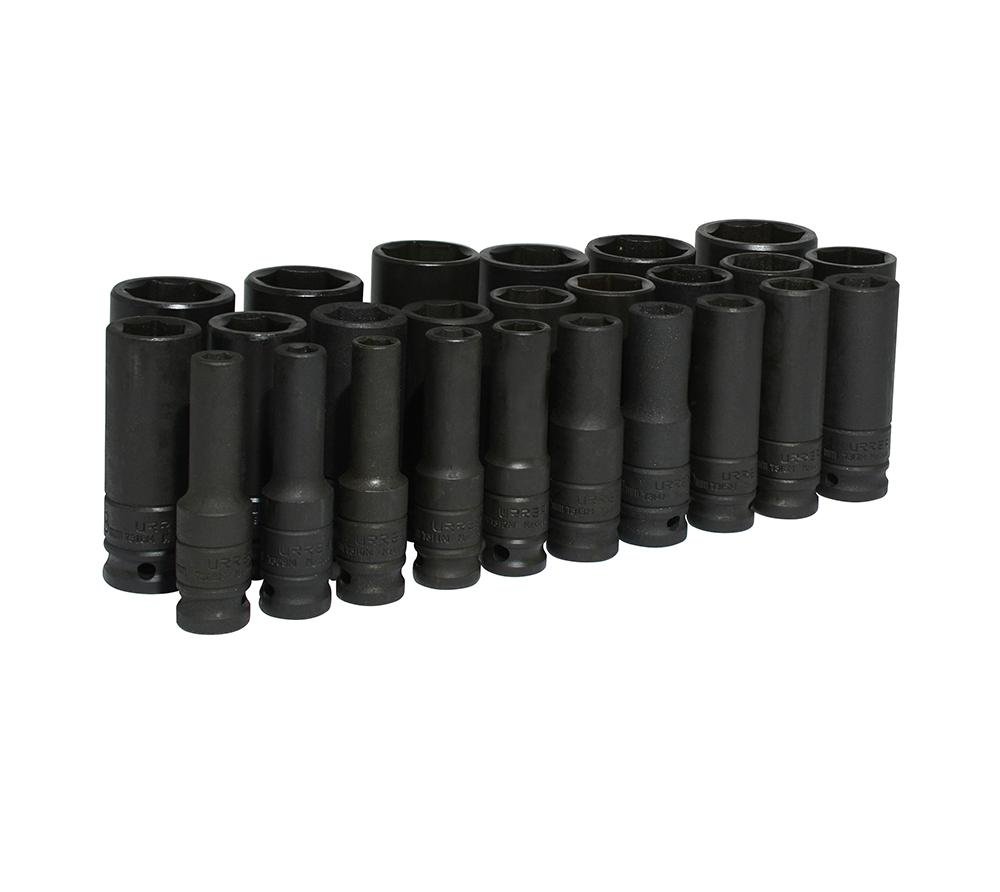 Juego De 25 Dados De Impacto Largos Métricos 1/2" Urrea. - FERRETERÍA WITZI