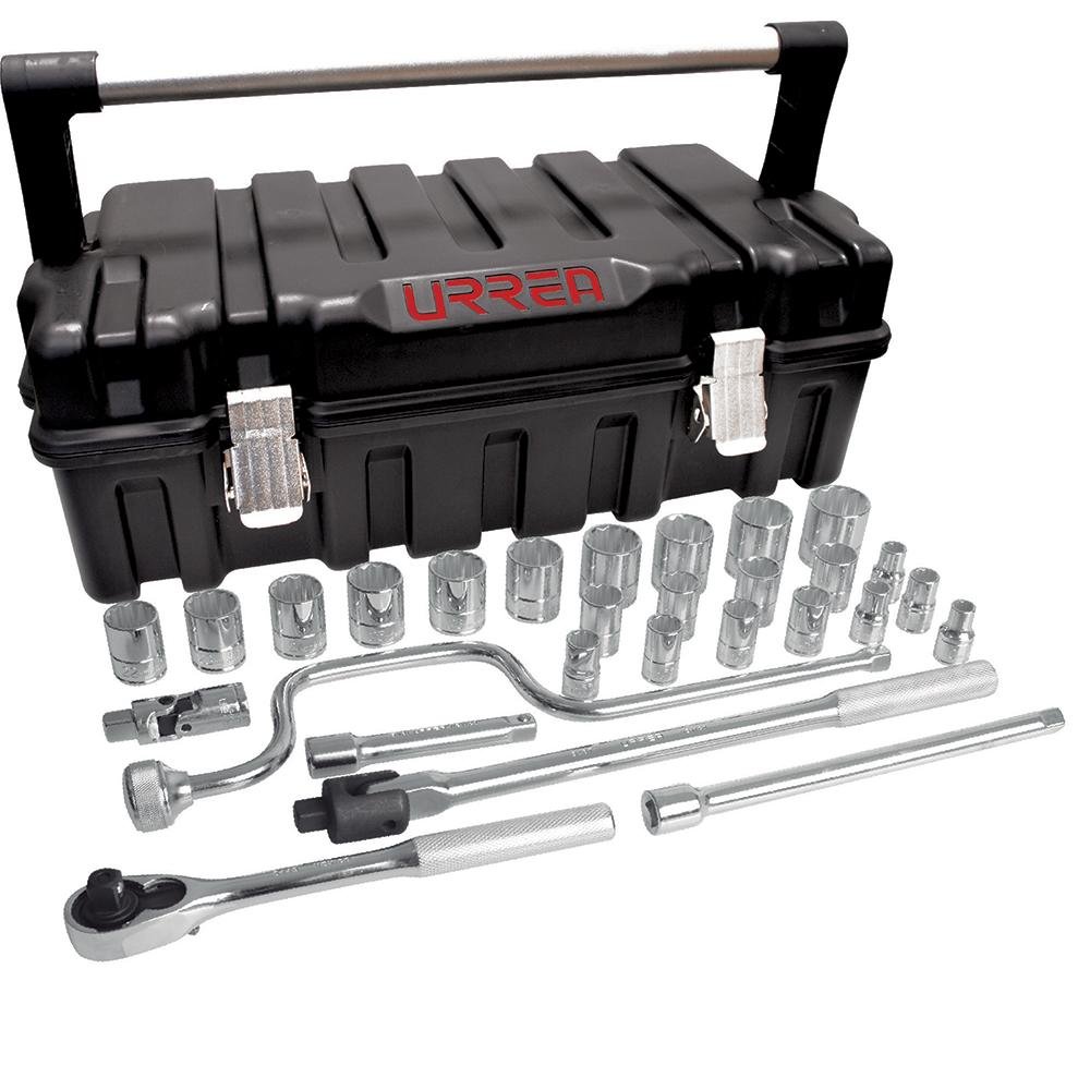 Juego De 29 Dados Y Accesorios Métricos 1/2" Urrea. - FERRETERÍA WITZI