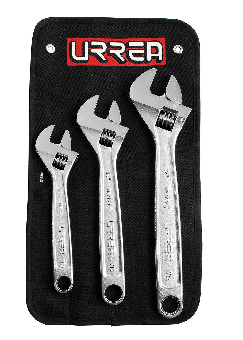 Juego de 3 llaves ajustables cromadas Urrea. - FERRETERÍA WITZI