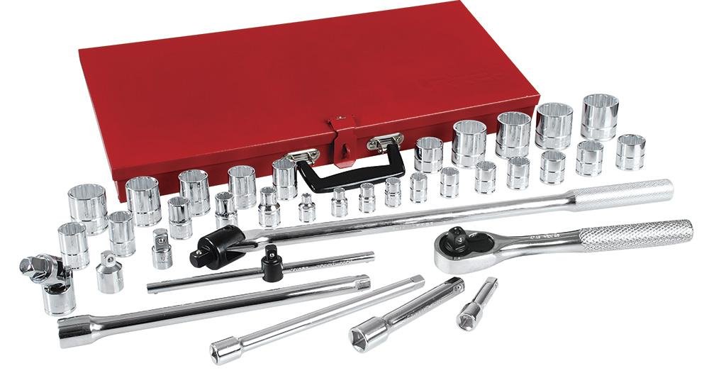 Juego De 37 Dados Y Accesorios En Pulgadas 3/8"-1/2" Urrea. - FERRETERÍA WITZI