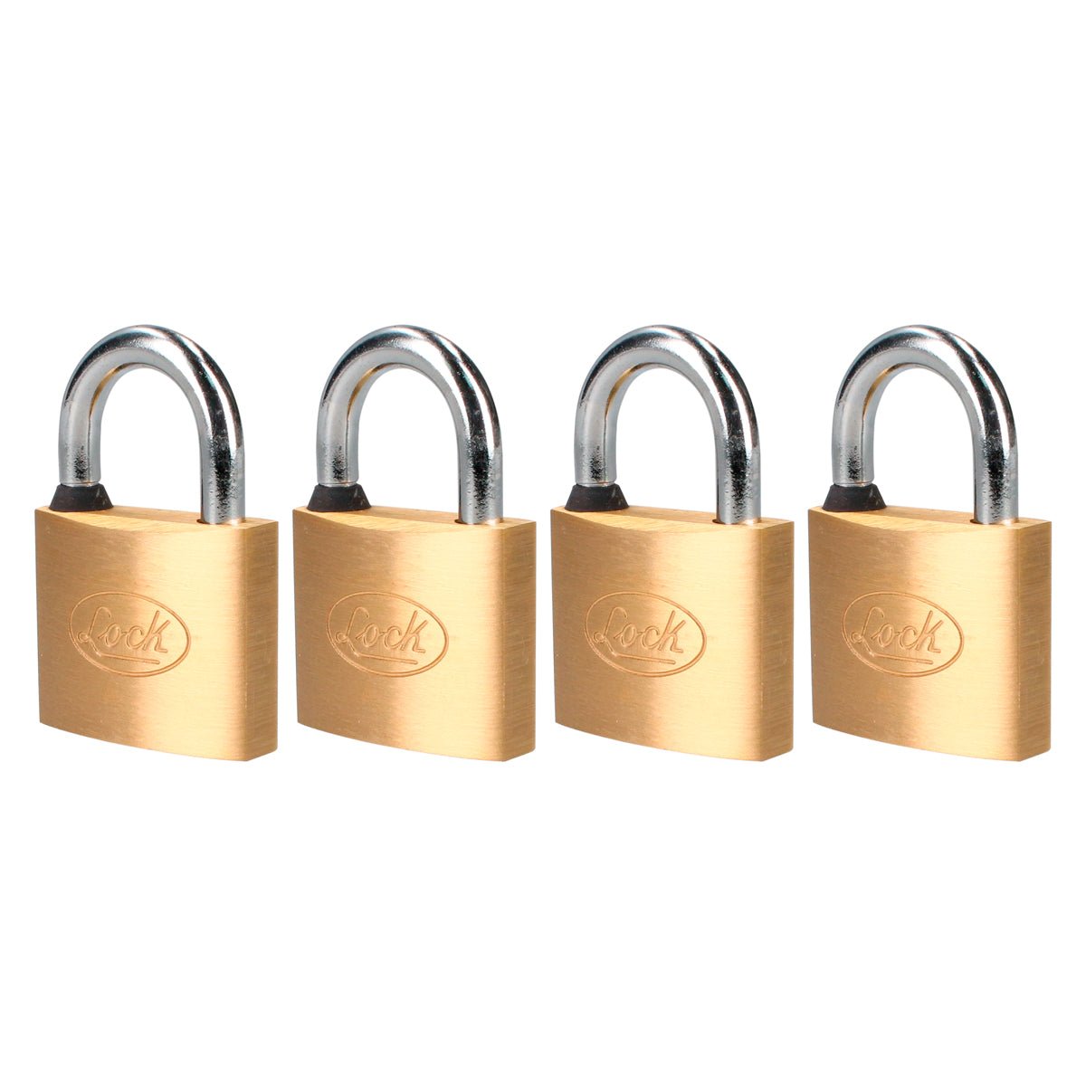 Juego de 4 candados latón gancho corto 40mm Lock. - FERRETERÍA WITZI