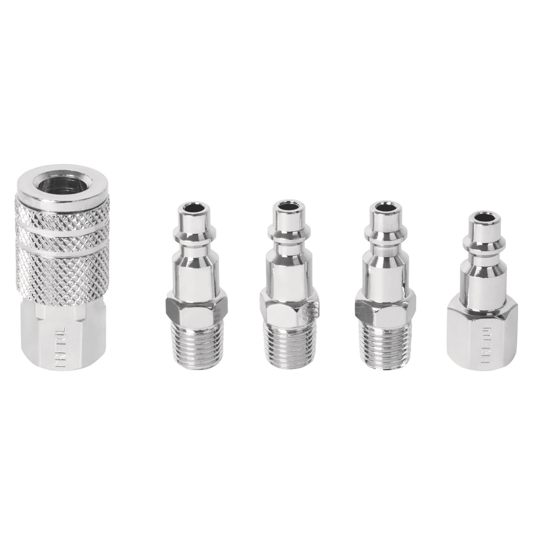 Juego De 4 Conectores Y 1 Cople Para Compresor, Pretul - FERRETERÍA WITZI