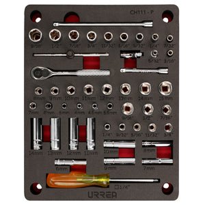 Juego de 48 dados y accesorios combinado cuadro 1/4" Urrea. - FERRETERÍA WITZI