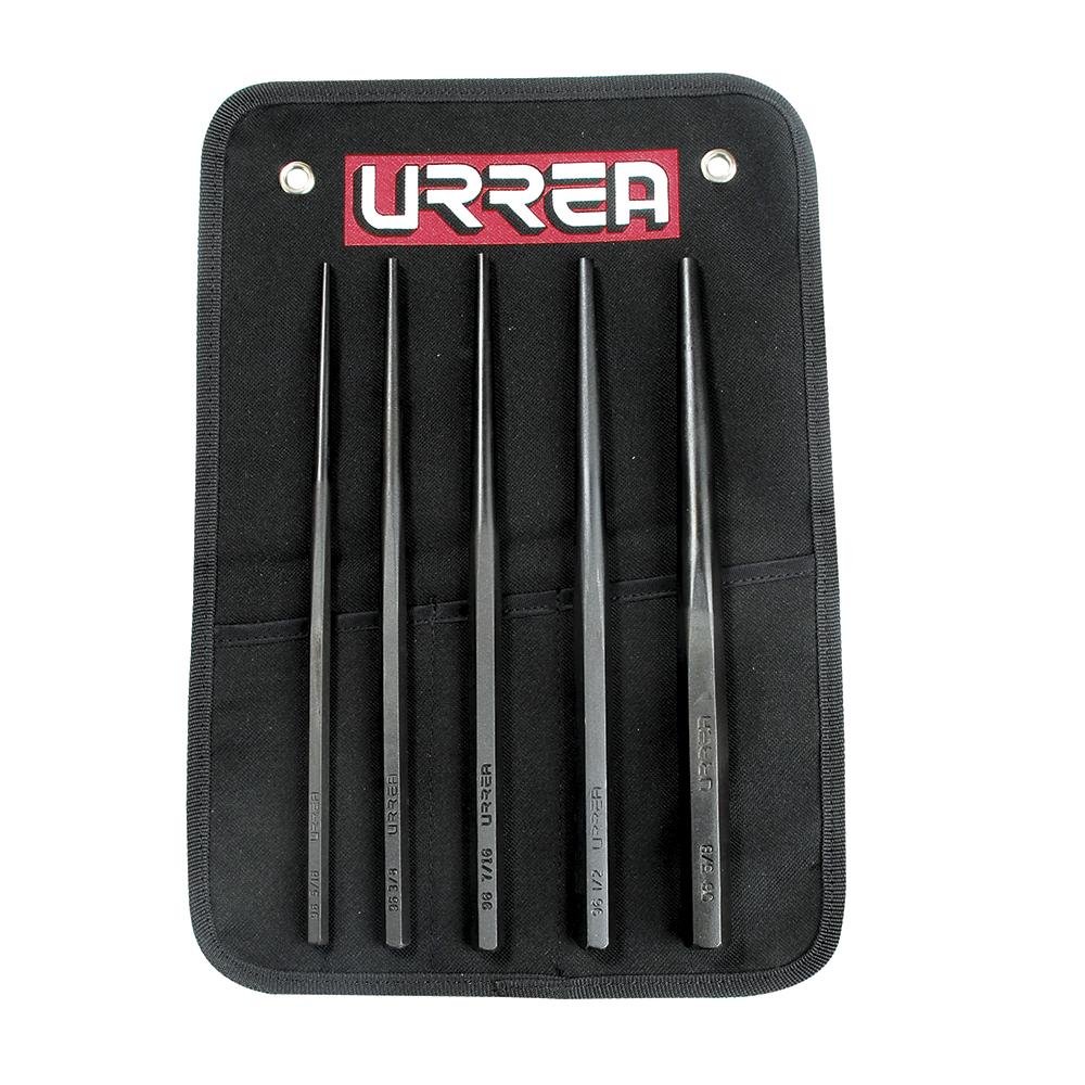 Juego De 5 Punzones Guías Botadores Largos Urrea. - FERRETERÍA WITZI