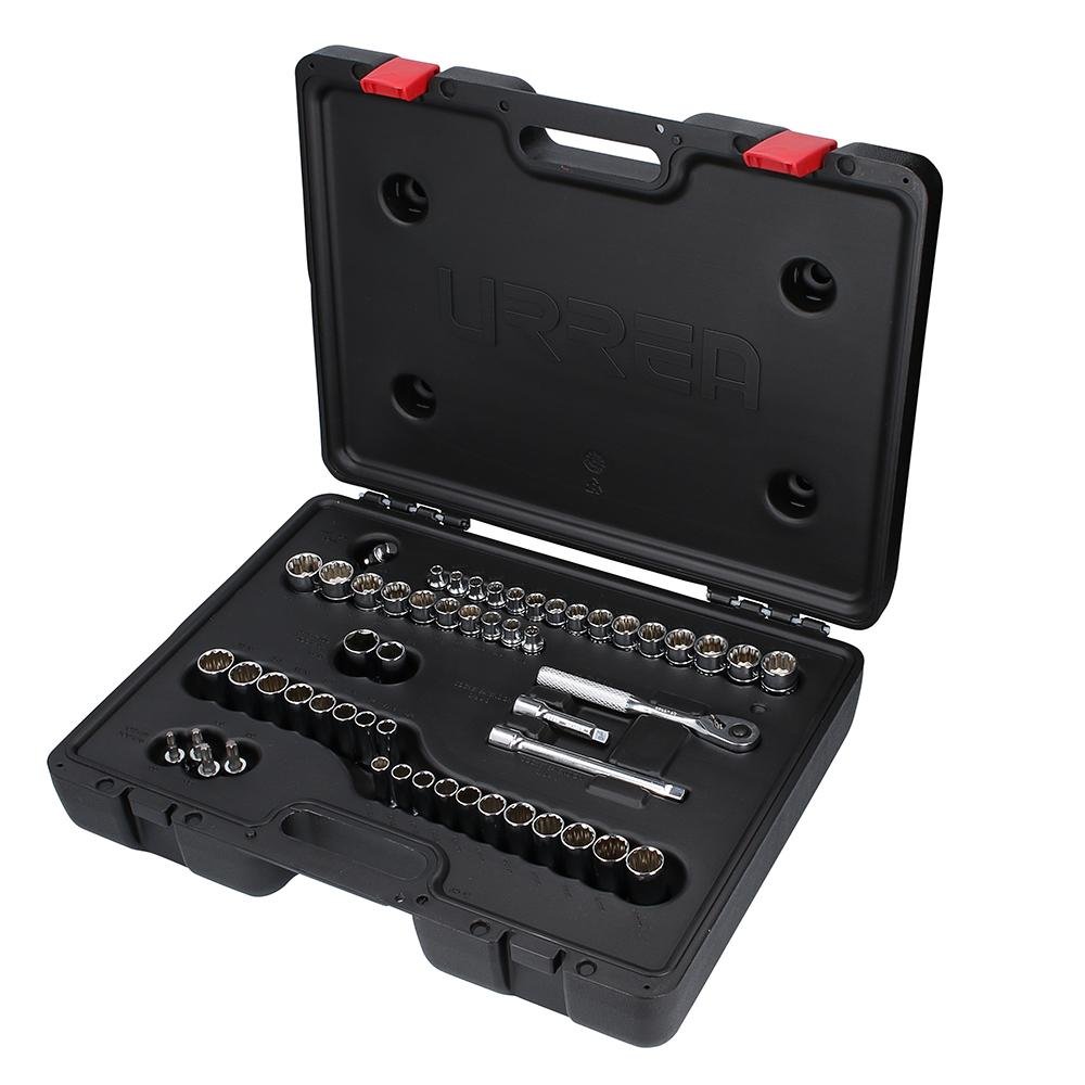 Juego De 54 Dados Y Accesorios Combinados 3/8" Urrea. - FERRETERÍA WITZI