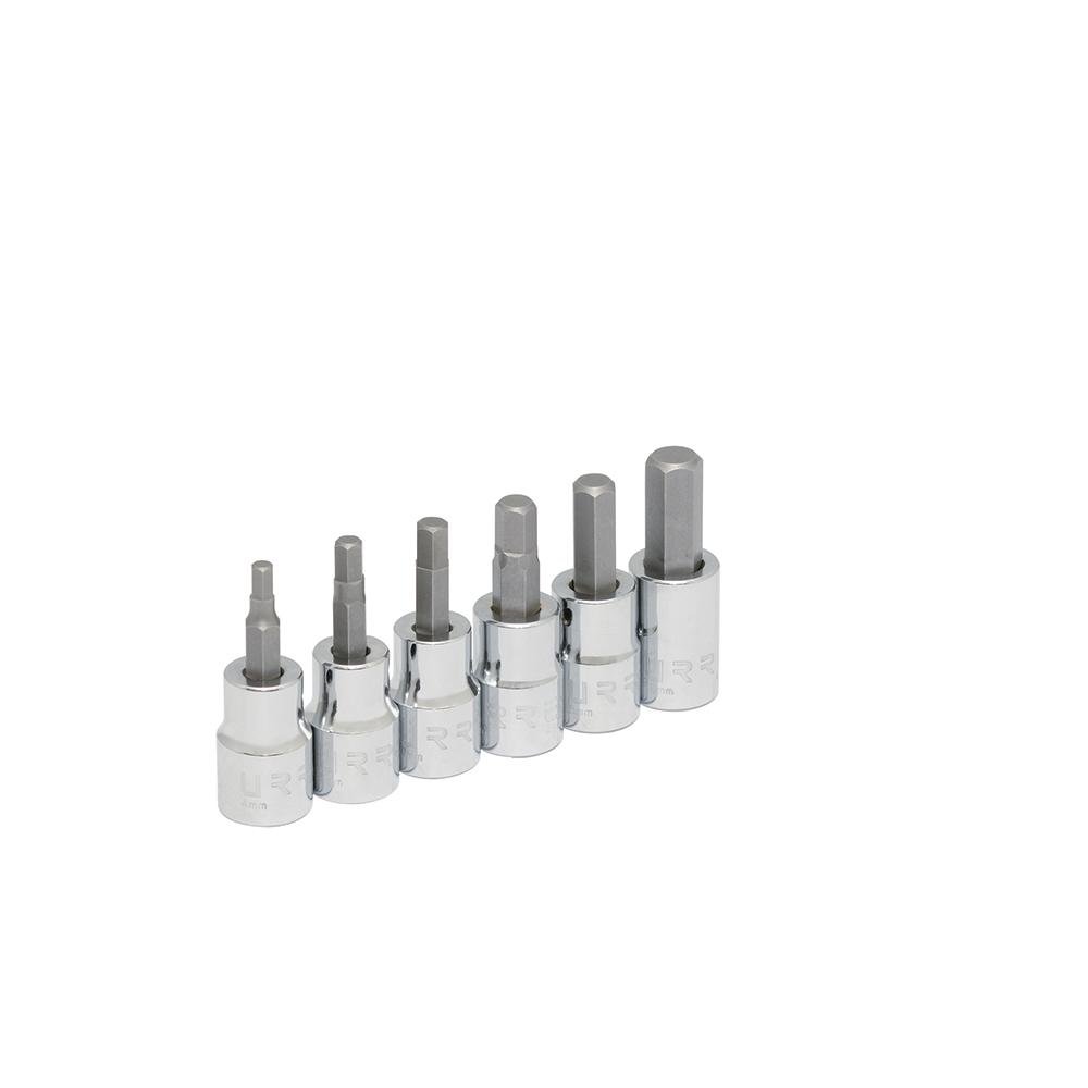 Juego De 6 Dados Punta Hexagonal Métricos 3/8" Urrea. - FERRETERÍA WITZI