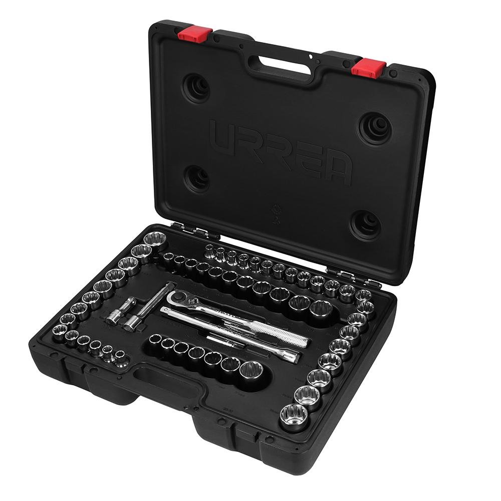 Juego De 60 Dados Y Accesorios Combinados 1/2" Urrea. - FERRETERÍA WITZI