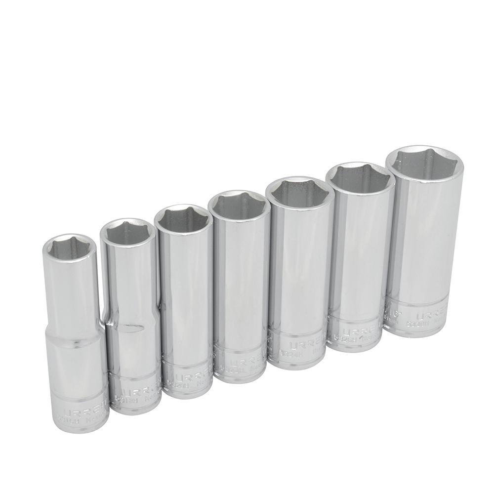 Juego De 7 Dados Largos En Pulgadas 1/2" 6 Puntas Urrea. - FERRETERÍA WITZI