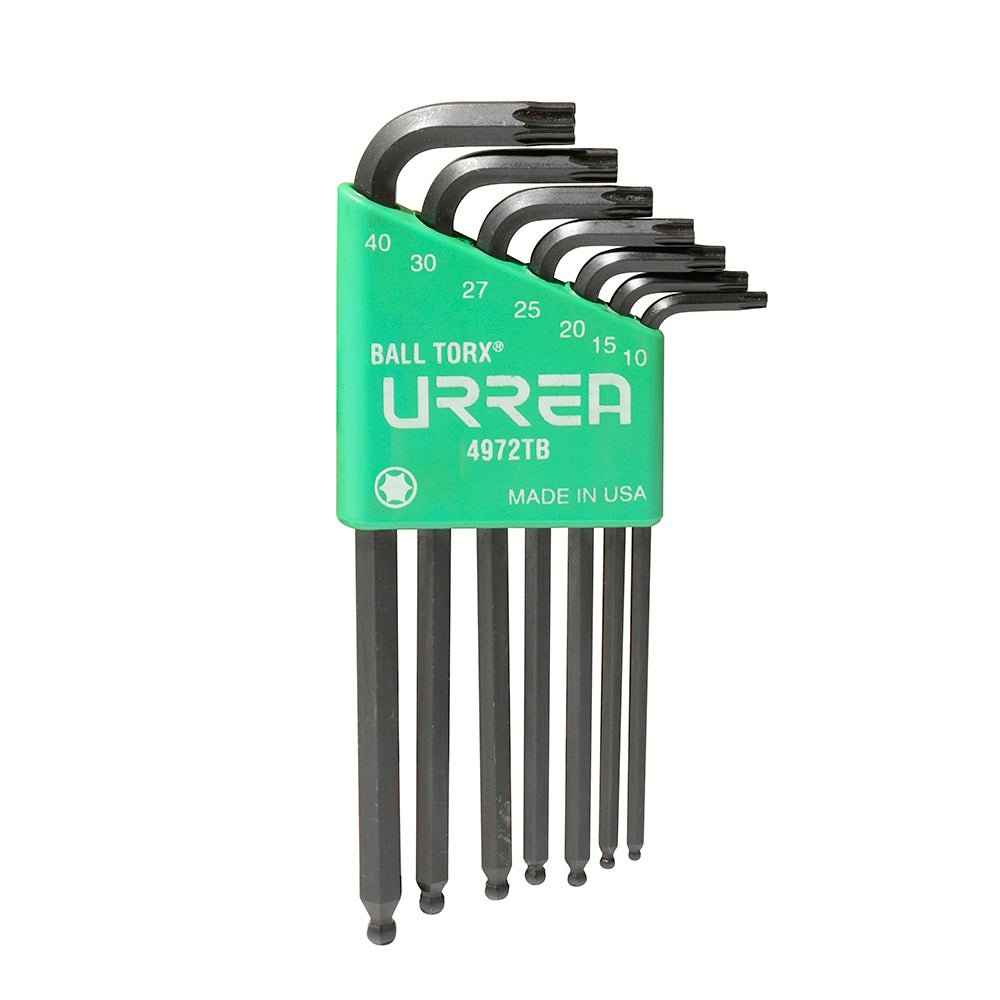Juego de 7 llaves hexagonales tipo "L", Torx, punta de bola Urrea - FERRETERÍA WITZI
