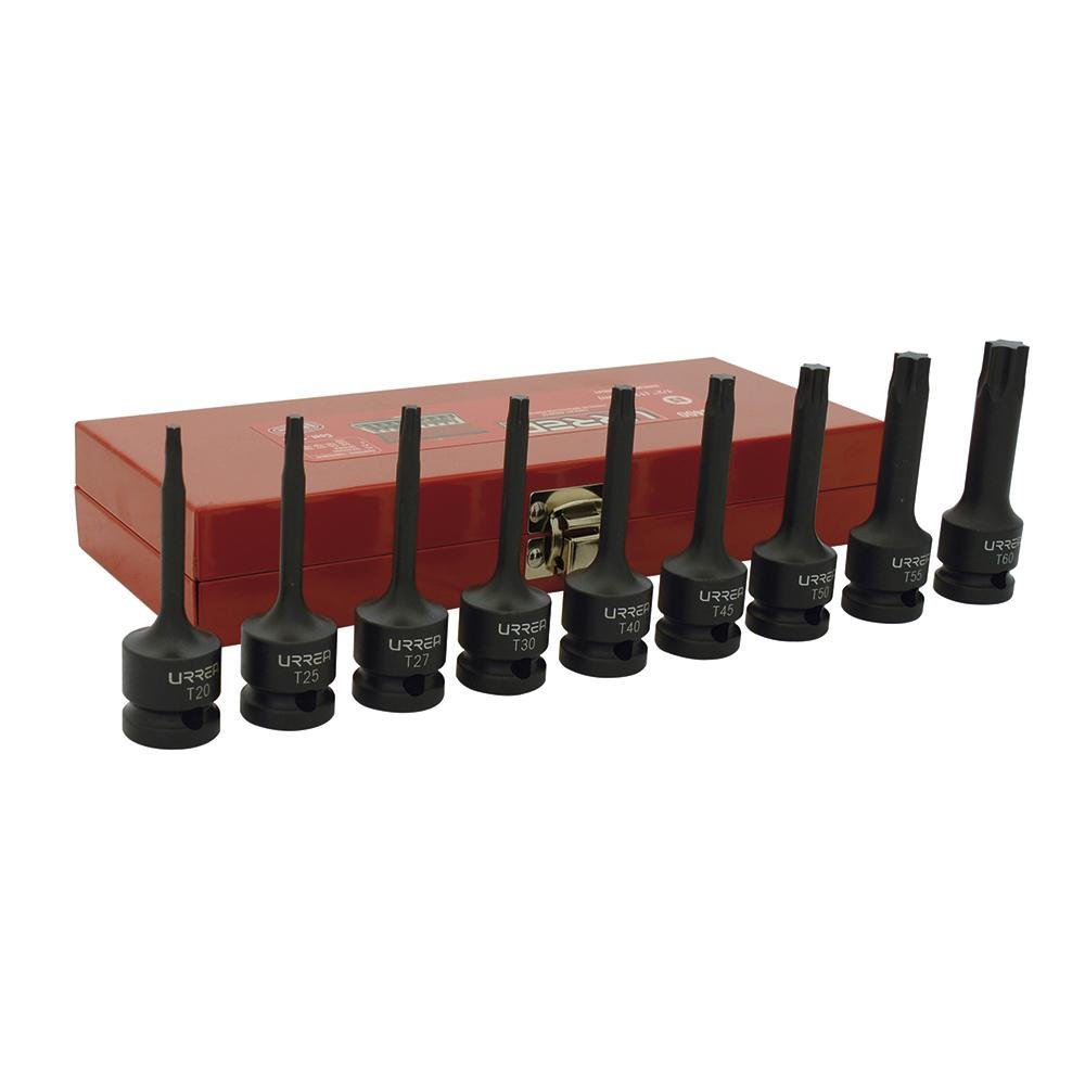 Juego De 9 Dados De Impacto Punta Torx® 1/2" Urrea. - FERRETERÍA WITZI