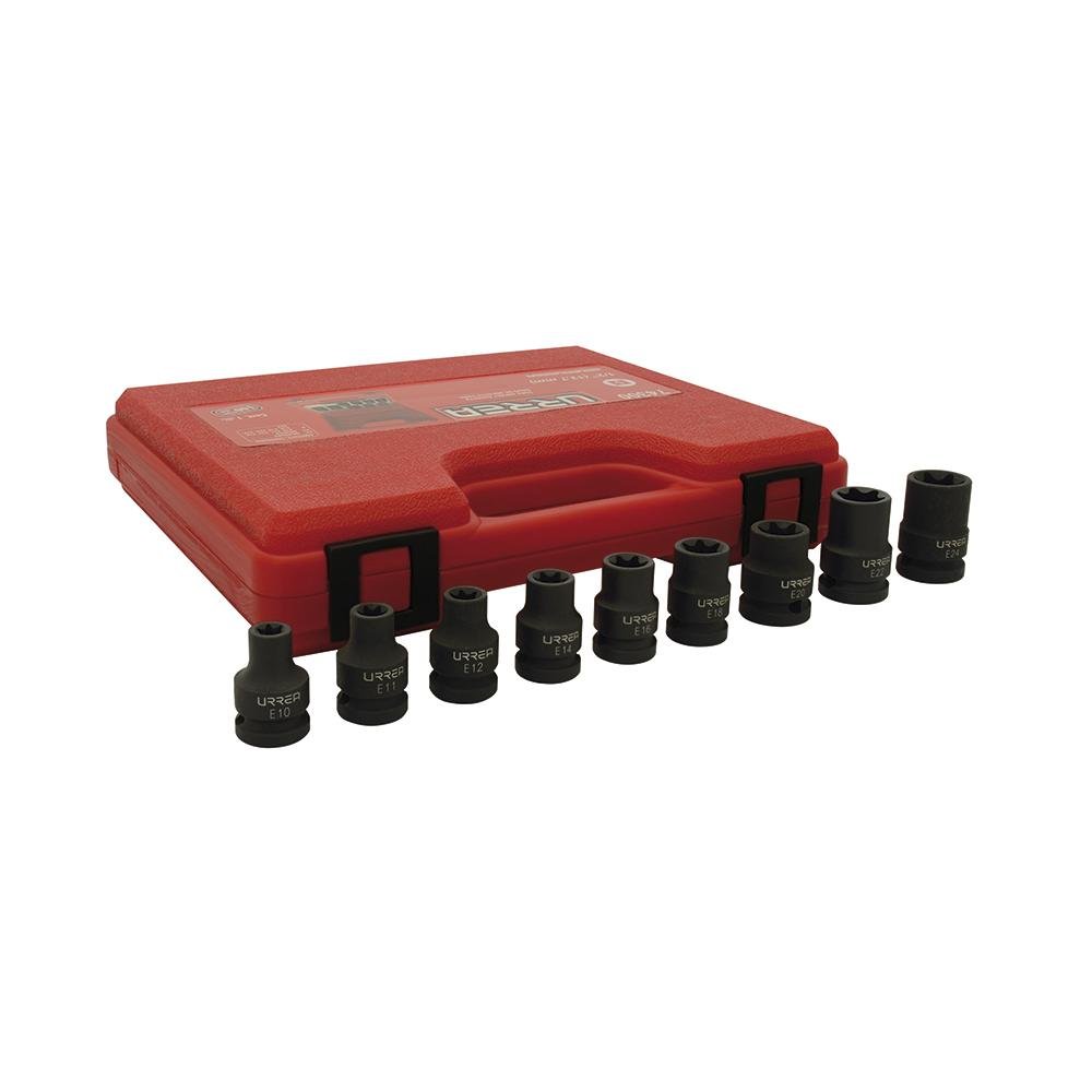 Juego De 9 Dados De Impacto Torx® Hembra 1/2" Urrea. - FERRETERÍA WITZI