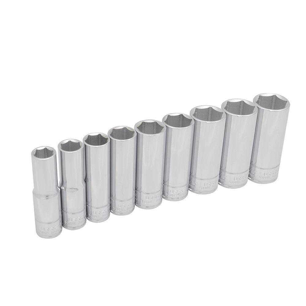 Juego De 9 Dados Largos En Pulgadas Boca 1/2" 6 Puntas Urrea. - FERRETERÍA WITZI