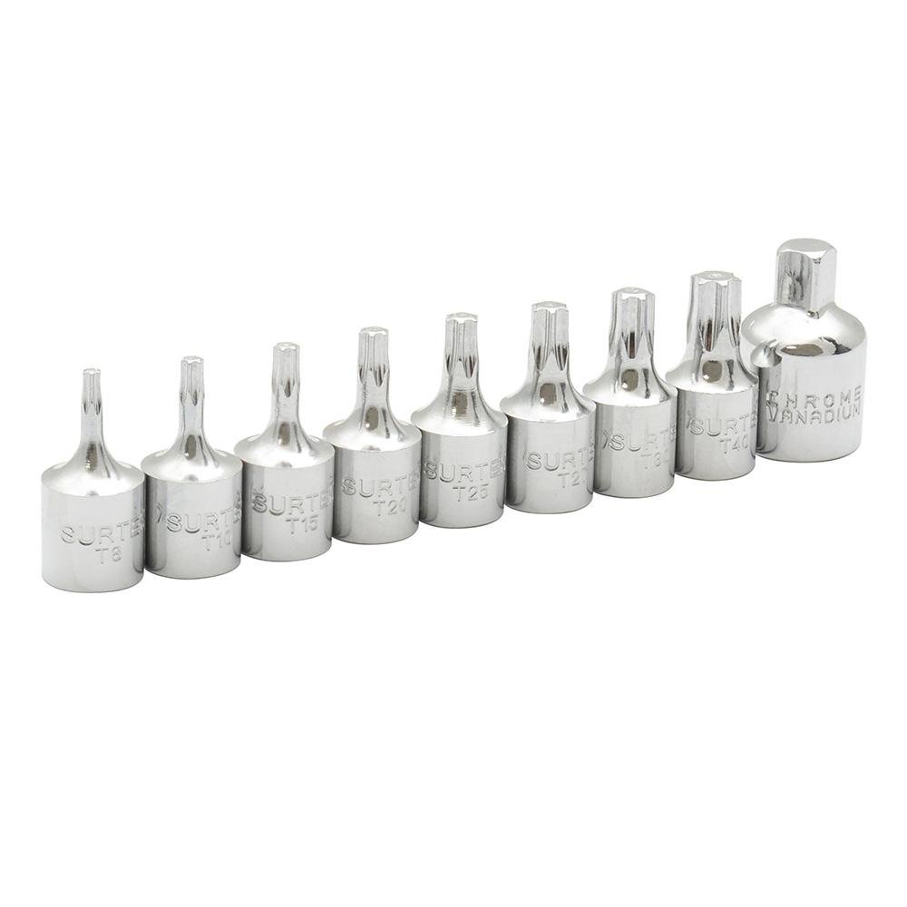 Juego De 9 Dados Punta Torx® 1/4" Surtek. - FERRETERÍA WITZI