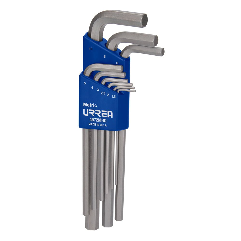 Juego de 9 llaves hexagonales tipo "L", métricas heavy duty Urrea - FERRETERÍA WITZI