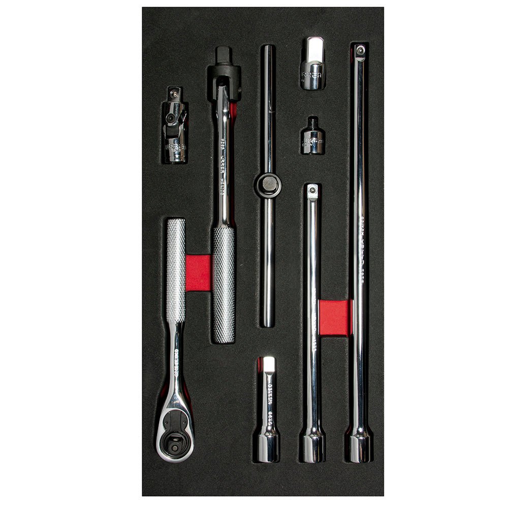 Juego de accesorios cuadro de 3/8", 9 piezas Urrea - FERRETERÍA WITZI