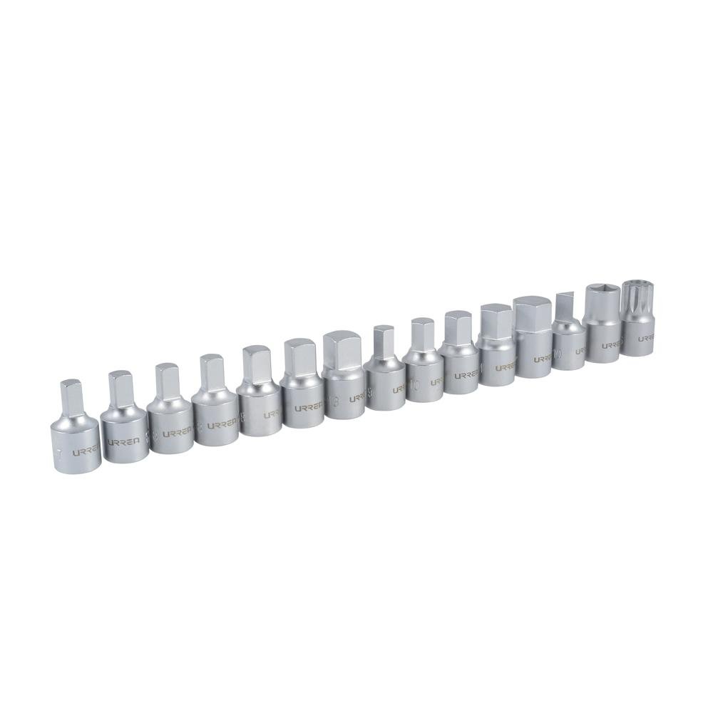 Juego De Dados Para Drenado De Aceite Cuadro 3/8" Urrea. - FERRETERÍA WITZI