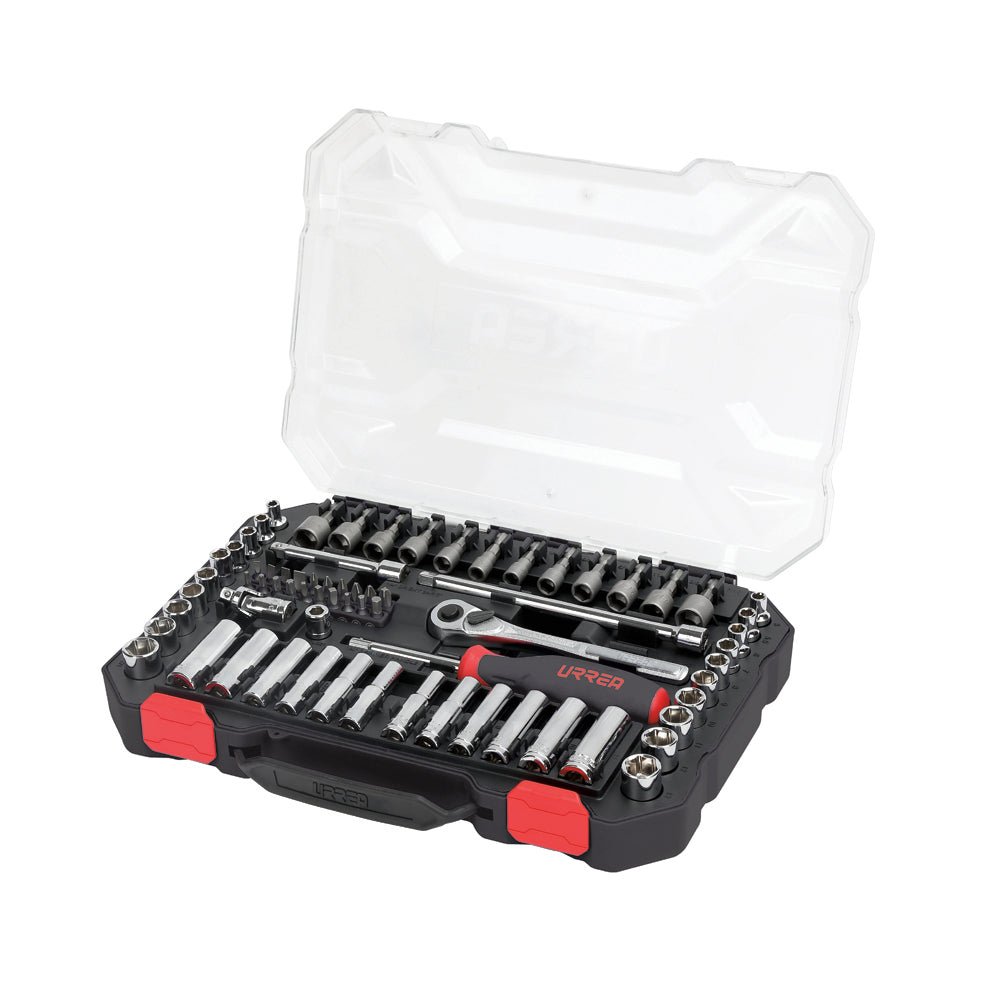 Juego de dados y accesorios cuadro de 1/4" combinado, 70 piezas Urrea - FERRETERÍA WITZI