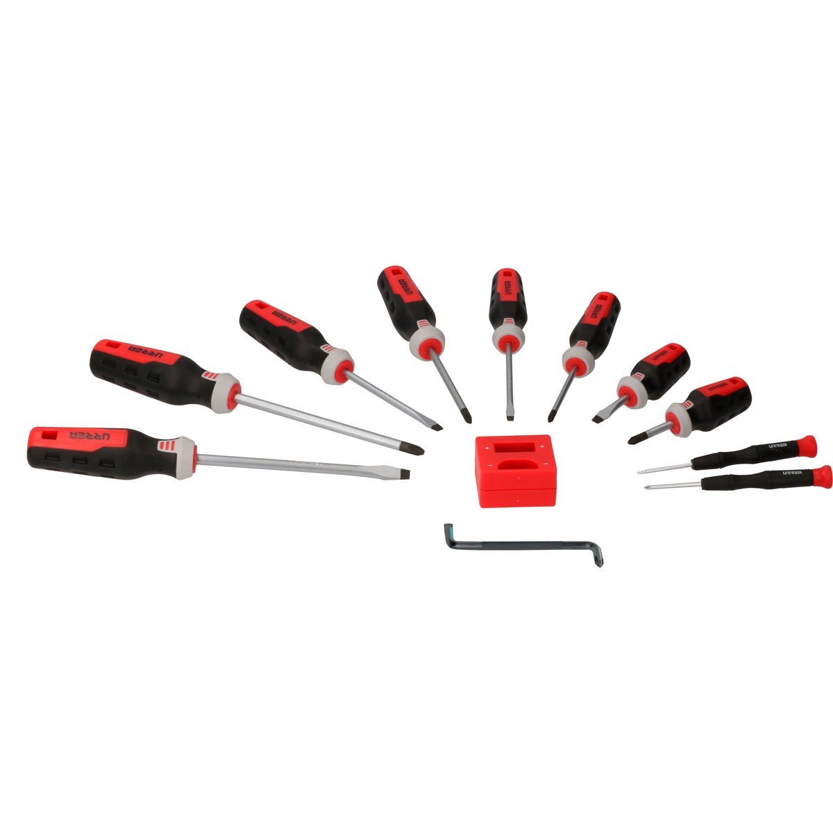 Juego de destornilladores trimaterial 12pz, URREA - FERRETERÍA WITZI