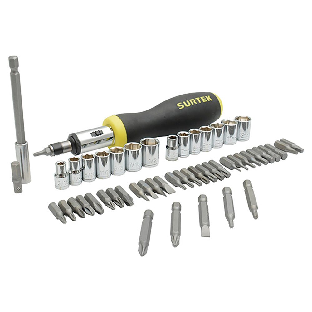 Juego de puntas y accesorios hexágono de 1/4", 52 piezas Surtek - FERRETERÍA WITZI