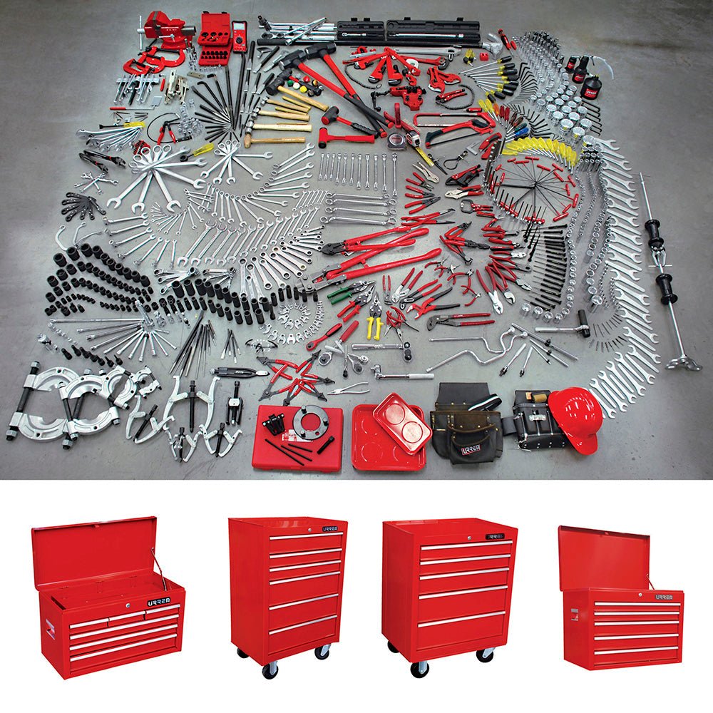Juego maestro industrial combinado 940 piezas, con gabinetes EX27M5, EX27M6, EX27S6 Urrea. - FERRETERÍA WITZI