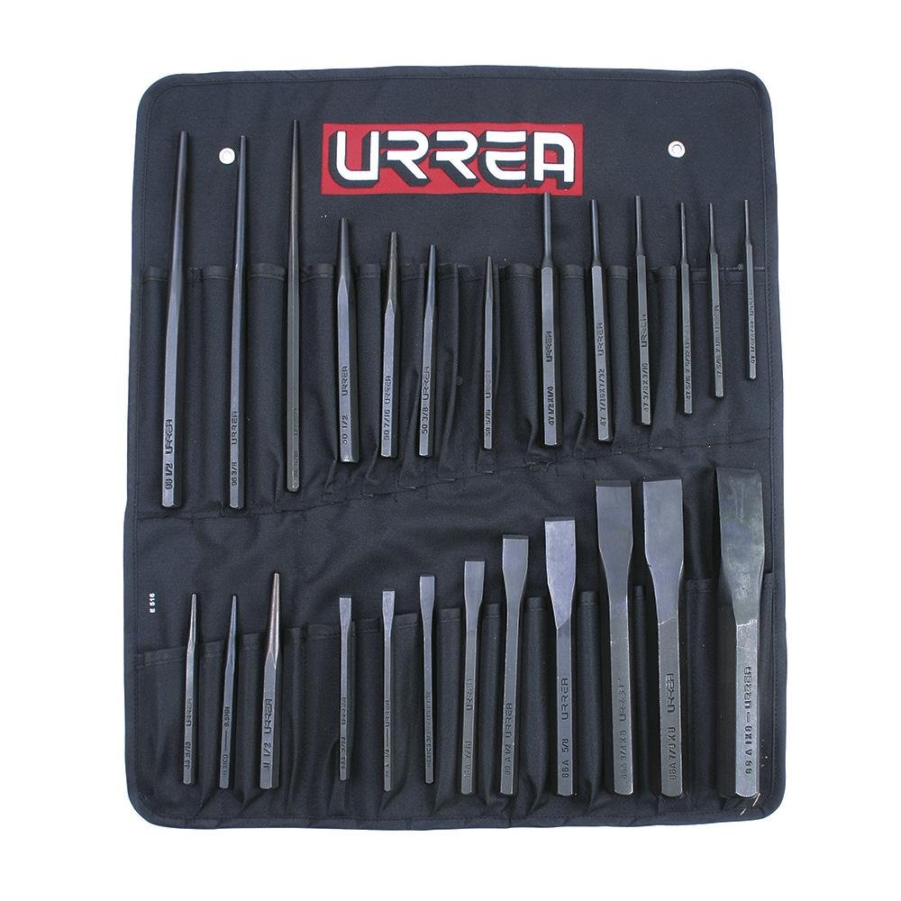 Juego Puntos, Punzones , Cinceles Y Botadores 26 Pzas Urrea. - FERRETERÍA WITZI