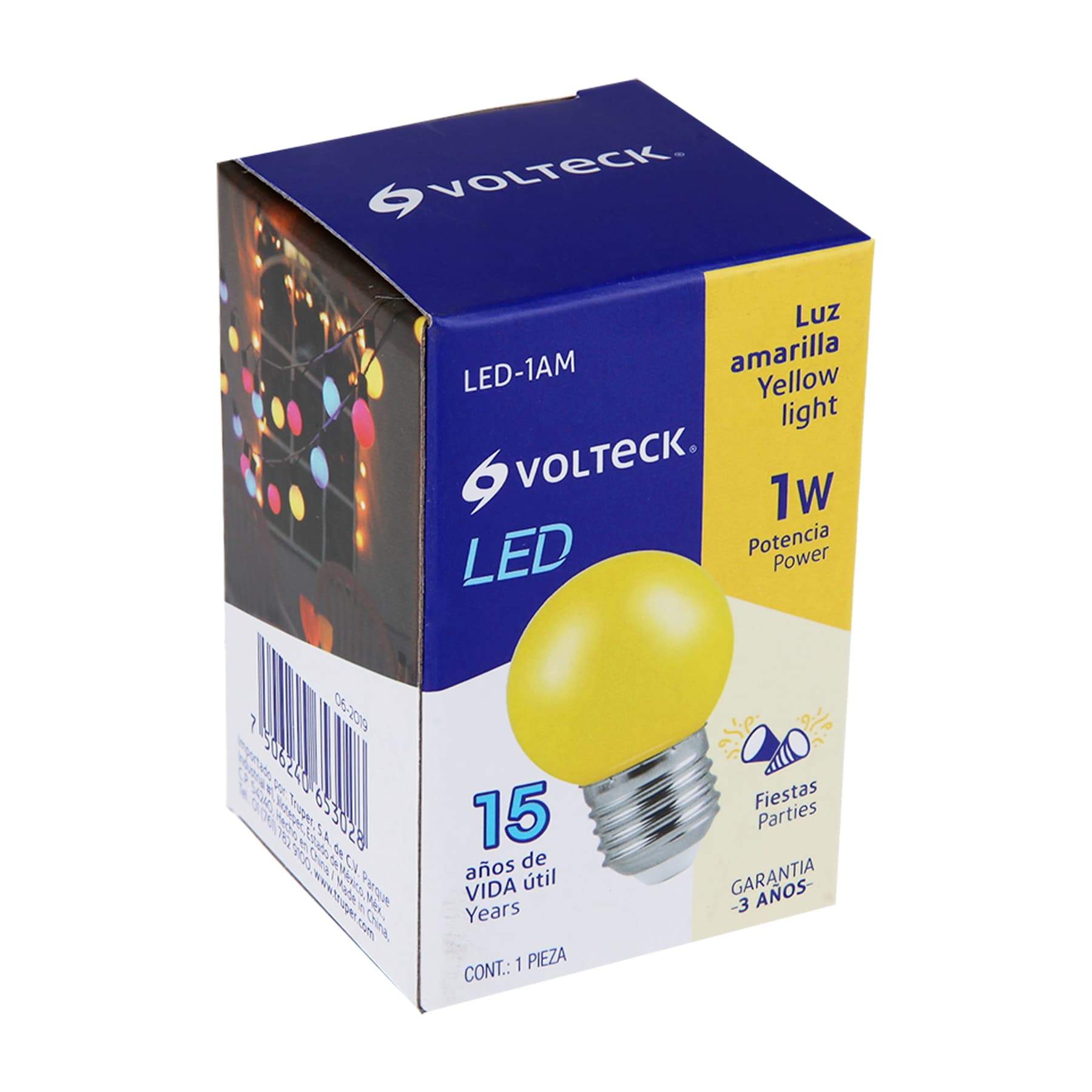 Lámpara LED, Decorativo De Colores, Tipo G45, Volteck - FERRETERÍA WITZI