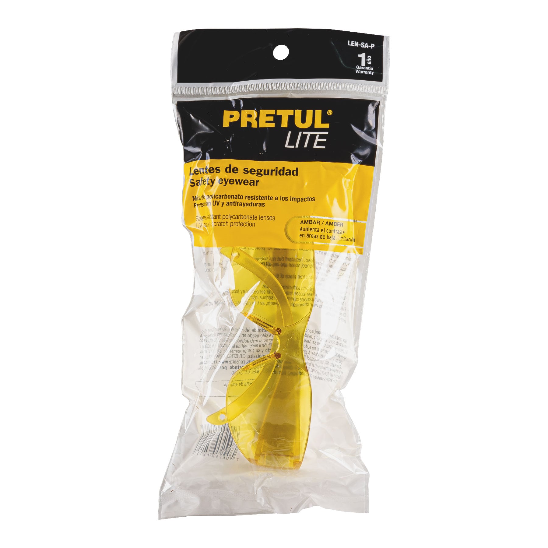 Lentes de seguridad, de un solo color, Pretul Lite - FERRETERÍA WITZI