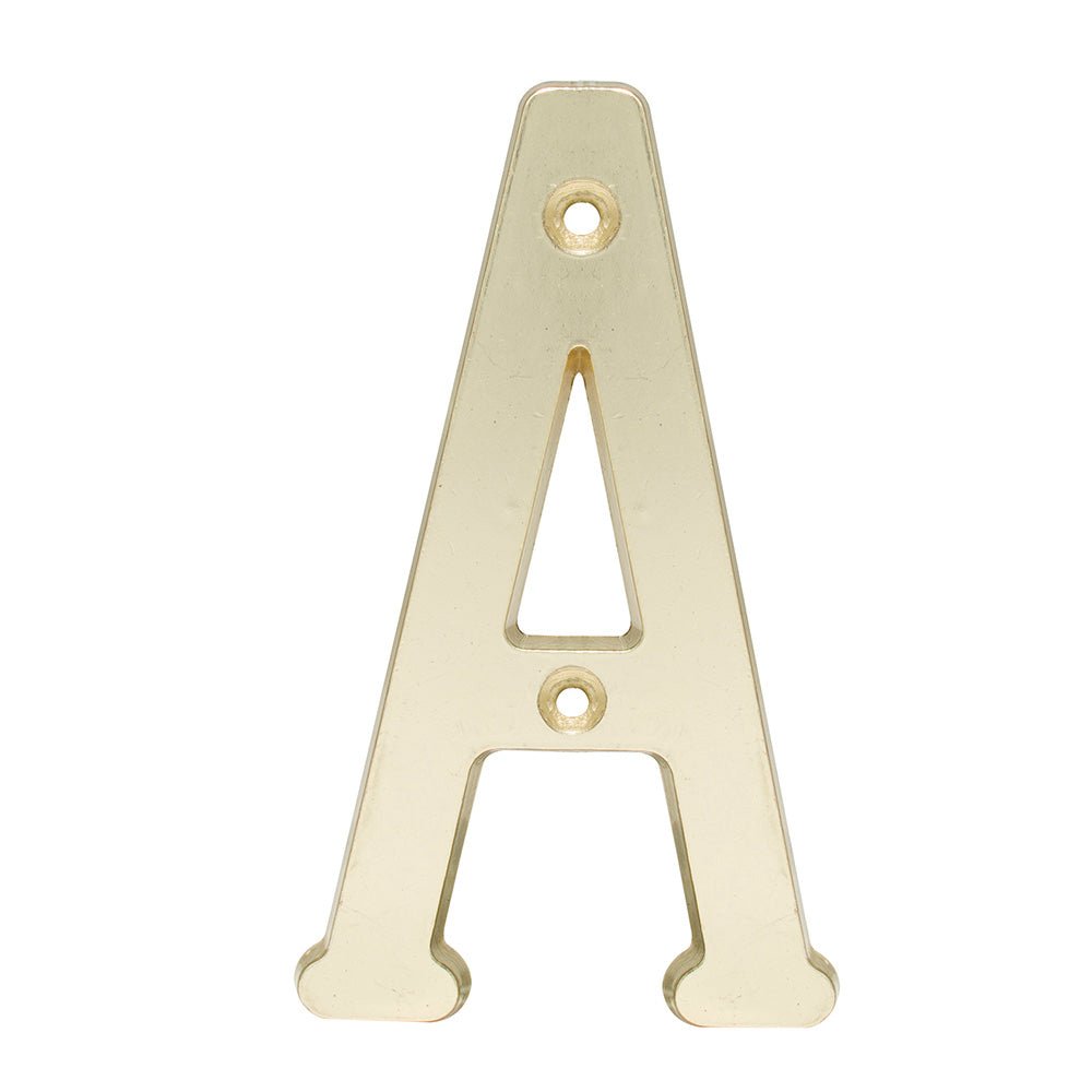 Letra C slim 4" latón brillante Lock - FERRETERÍA WITZI